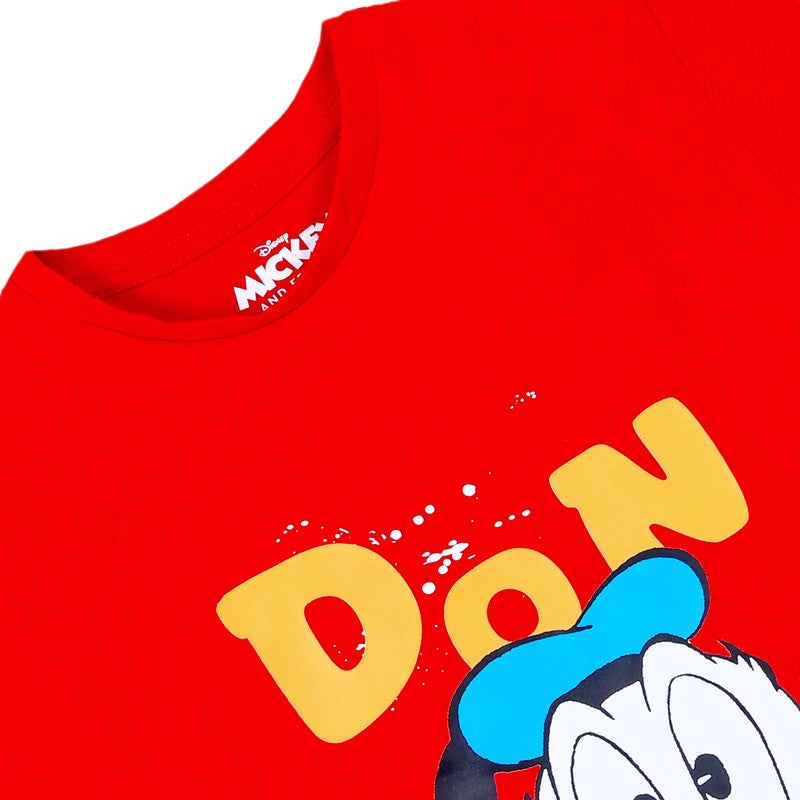 Mickey & Friends تي شيرت قصير الأكمام 100% قطن للأطفال الأولاد من ديزني دونالد 3-4 سنوات - Image 5