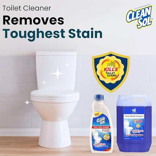 Cleansol Toilet Cleaner Liquid – 5 Litre | Thick Gel Formula for Toilet Bowl Stains, Limescale & Odour Removal | Septic-Safe Cleaning Solution - Image 5