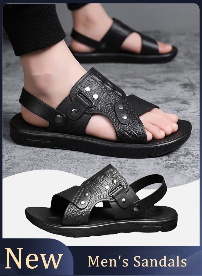 Men's Casual Fashion Soft Sole Leather Sandal  - Image 1