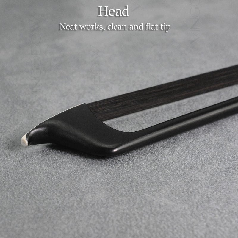 VINGOBOW Carbon Fiber Cello Bow 4/4 Size 100CB Full 4 4 for Professional Player Parisian Eyes Ebony Frog Unbleached Mongolian Black Horse Hair Pernambuco Performance Powerful and Wild Tone - Image 4