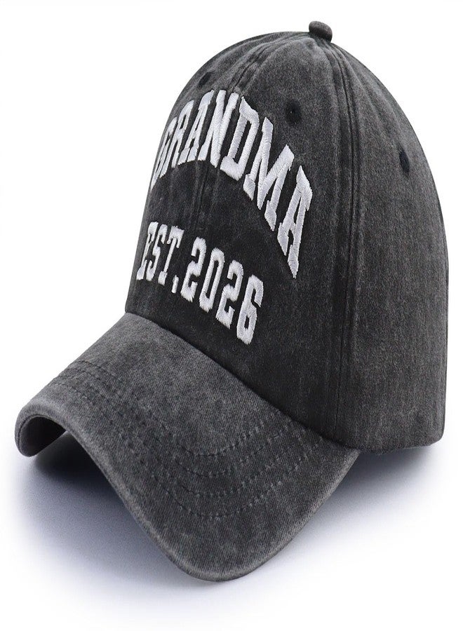 Kahhrepa 2PCS Gifts for Grandma Grandpa 2026, First Time Grandparents Baby Announcement Baseball Cap, New Grandparents Day Hat, Christmas Birthday Gifts for Mom Dad Black - Image 2