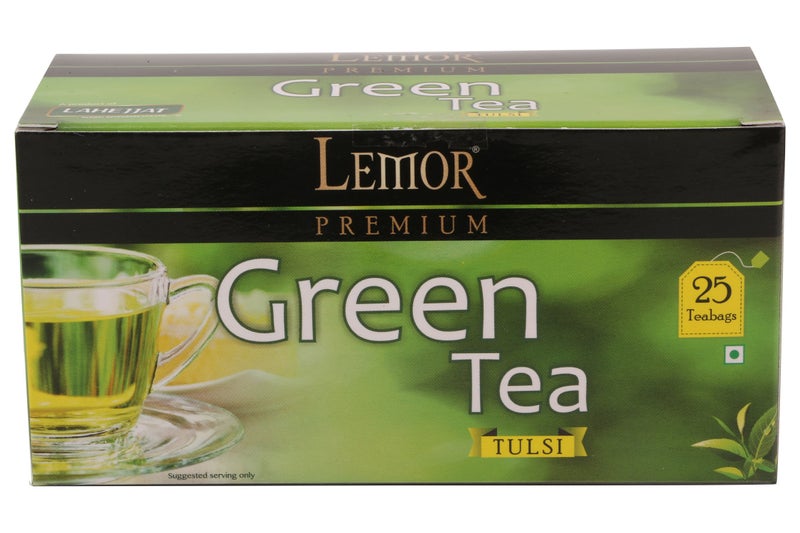 LEMOR Combo Pack of 2 Lemor Peach Ice Tea (10 Sachet Pack) and Tulsi Green Tea 1 x 25 Tea Bag - Image 3