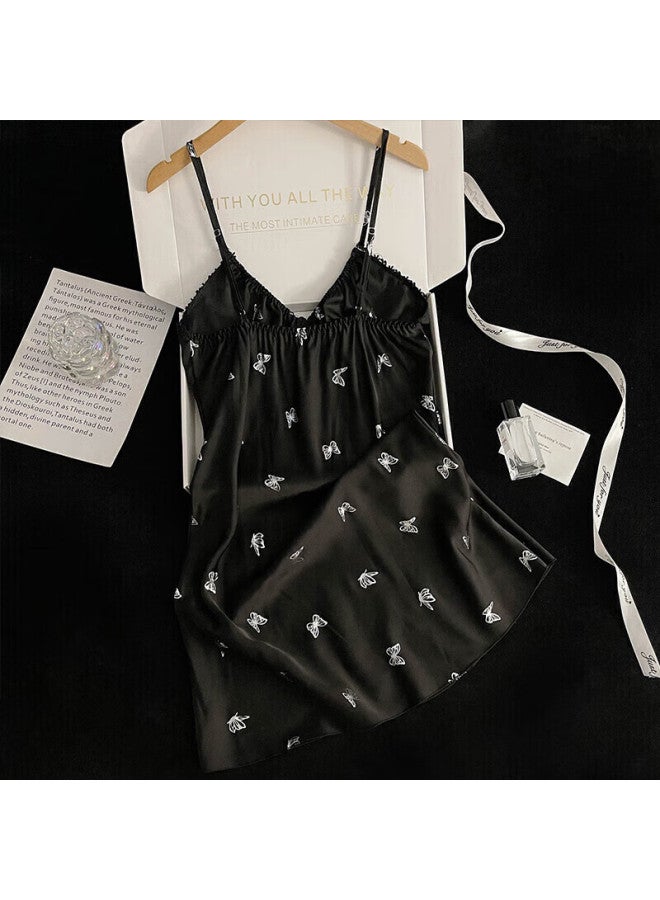 Snowflying Nightgown, New Women's Summer Style Thin High-end Lace Spaghetti Strap Sleepwear - Image 1