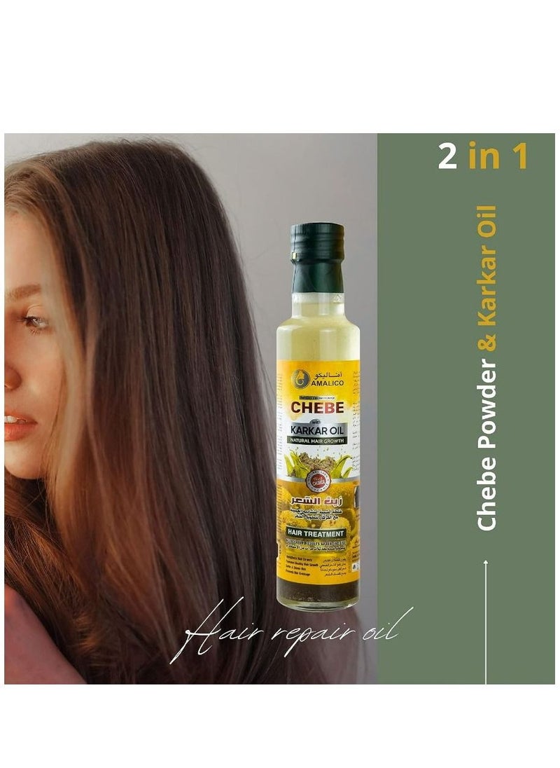 AMALICO - Amalico 2-in-1 Karkar Oil & Chebe Powder for Hair Growth 250 ml - Image 1