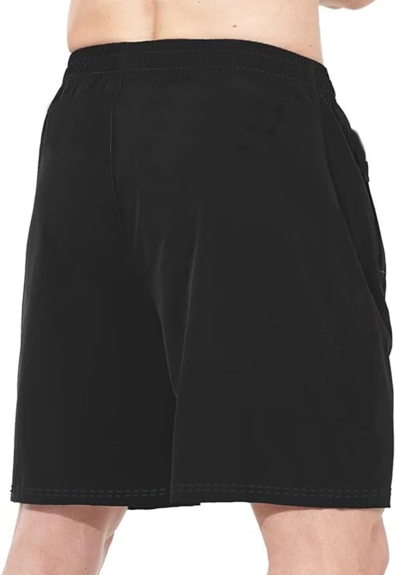 JUST RIDER Shorts for Gym & Sports - Quick Dry, Half Pants for Men & Boys (Alpha, L, Regular) - Black & White - Image 2