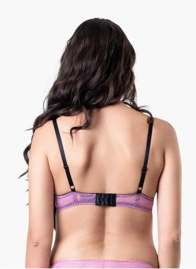 Aadaraya Wired Non Padded Lace Bra For Female