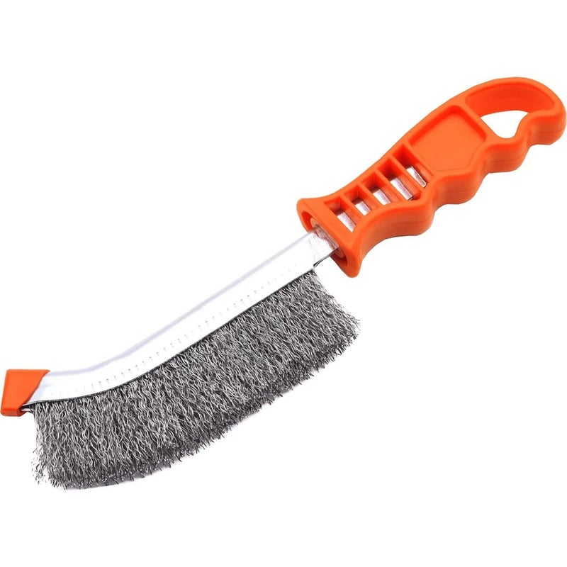 Harden Professional 225mm Hand Steel Wire Brush Scraper Plastic Handle for Derusting and Polishing 620140 - Image 1