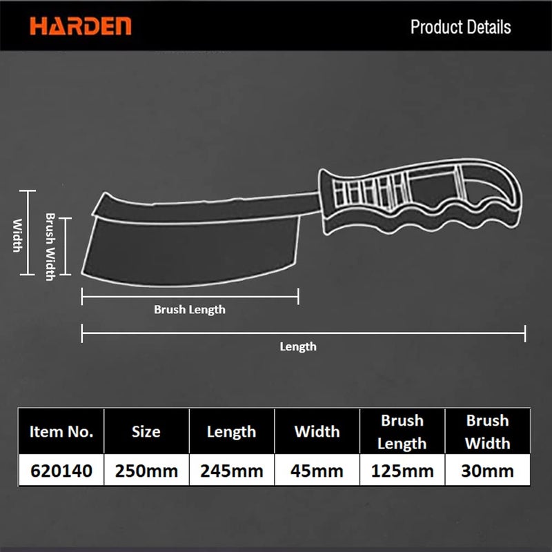Harden Professional 225mm Hand Steel Wire Brush Scraper Plastic Handle for Derusting and Polishing 620140 - Image 3