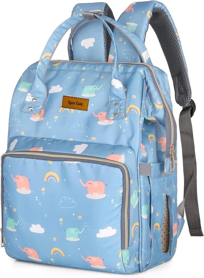 Laee cute Diaper Bag for Mothers for Travel, Maternity Bag for Newborn Baby, Mothers Travelling Bag, (Elephant print) - Image 1