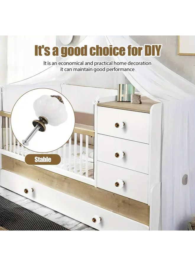 24 Pcs Vintage Style Metal Pumpkin Cabinet Knobs Polished Aluminum Drawer Pulls With Screws For Closet Cupboard Dresser 1 Set Decorative Hardware Home Improvement - Image 5
