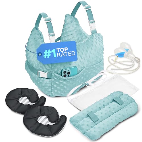 Zomaple Mastectomy Recovery Pillow with Strap, Swirly Gel Pack, Seat Belt Cover & Shower Lan – Post Mastectomy Must Haves, Breast Augmentation/Reduction & Mastectomy Recovery Supplies – Washable Cover - Image 5