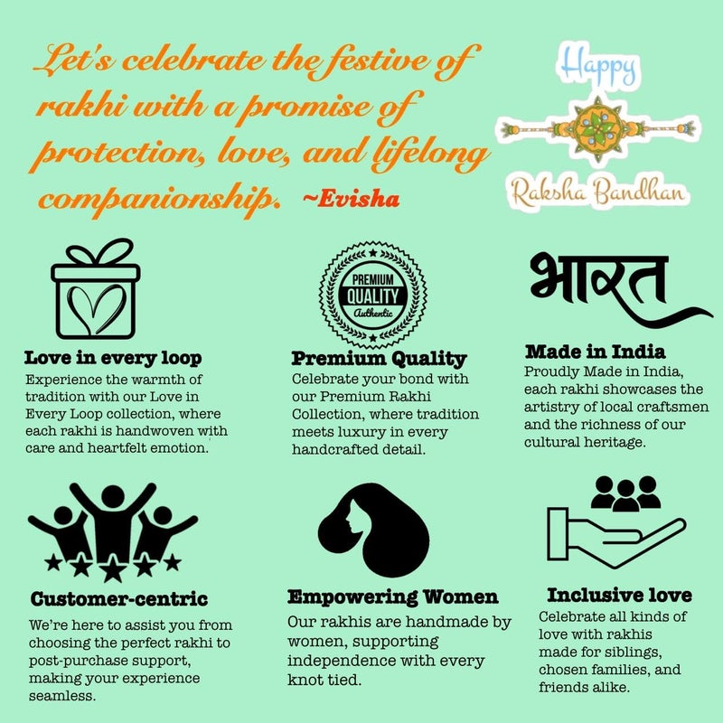 Evisha 2 pcs Simple Elegant Moli Thread with Stone Rakhi with Ganesh Murti for Brother Men Bhaiya R-64-Two Rakhi with Roli Chawal Packet Rakhi for bhai - Image 3