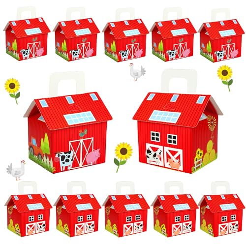 Caoekego 16 Pack Farm Animal Party Candy Box Farm Theme Gift Box for Farm Birthday Party Barn Party Decoration - Image 2