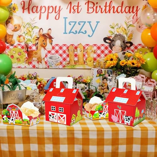 Caoekego 16 Pack Farm Animal Party Candy Box Farm Theme Gift Box for Farm Birthday Party Barn Party Decoration - Image 5