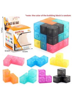 Puzzle Solid Color Three-Order Magnetic Building Block Rubik's Cube Soma Magnetic Cube Tetris Transparent Color Rubik's Cube Toy-Color:Light Yellow Variety Magnetic Rubik's Cube [transparent Color] Includes One Page Of Instructions