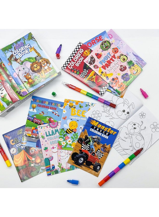 Cinrobiye 24 Pcs Coloring Books For Kids Party Favors Bulk Mini Diy Craft Coloring Books For Ages 2-4-8-12 Small Activity Books For Car Farm Horse Animal Birthday Party Gifts Goodie Bags Stuffers Classroom - Image 5