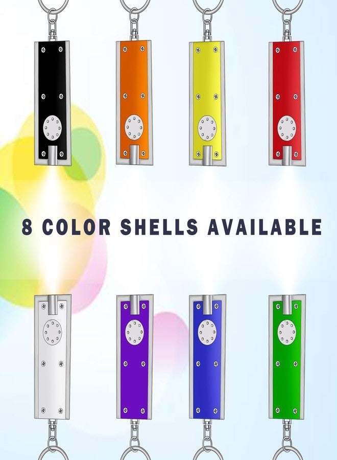 Daemson Mini LED Keychain Flashlight, Tiny Ultra Bright White Light Pocket Key Ring LED Flashlights for Camping, Hiking, Emergency - Batteries Included (8PCS-Multicolor) - Image 2