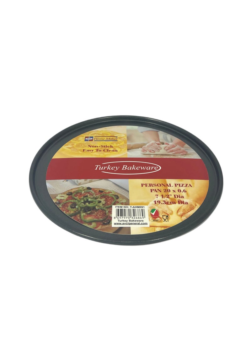Homemaker Non-Stick Personal Pizza Pan 20Cm X 0.6Cm - Black - Image 1