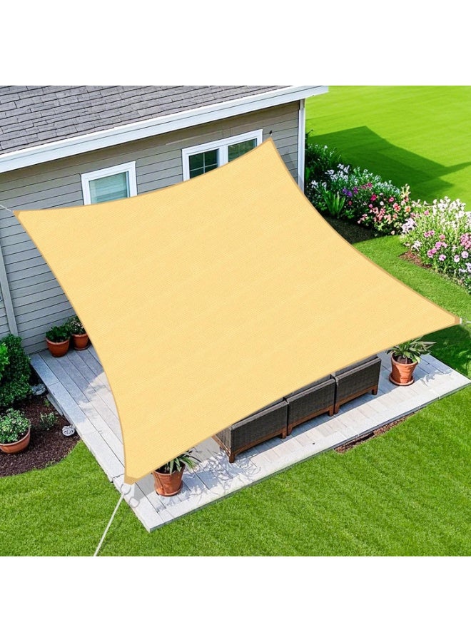 لينجوي مظلة شمسية بيج 4×6 أمتار، 185 جرامًا للمتر المربع، مصنوعة من مادة البولي إيثيلين عالي الكثافة، قابلة للتنفس، تحجب 95% من الأشعة فوق البنفسجية، مظلة منحنية - Image 2