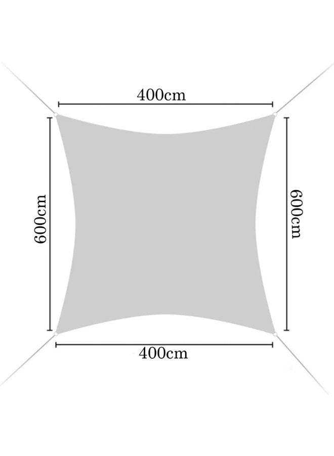 لينجوي مظلة شمسية بيج 4×6 أمتار، 185 جرامًا للمتر المربع، مصنوعة من مادة البولي إيثيلين عالي الكثافة، قابلة للتنفس، تحجب 95% من الأشعة فوق البنفسجية، مظلة منحنية - Image 3
