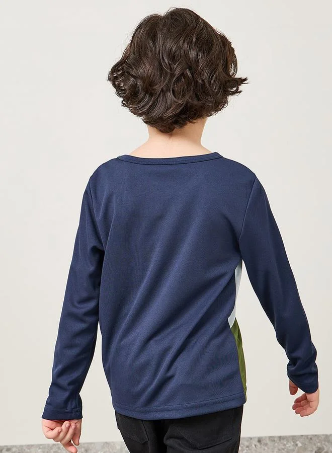 Styli Colorblock Round Neck T-Shirt