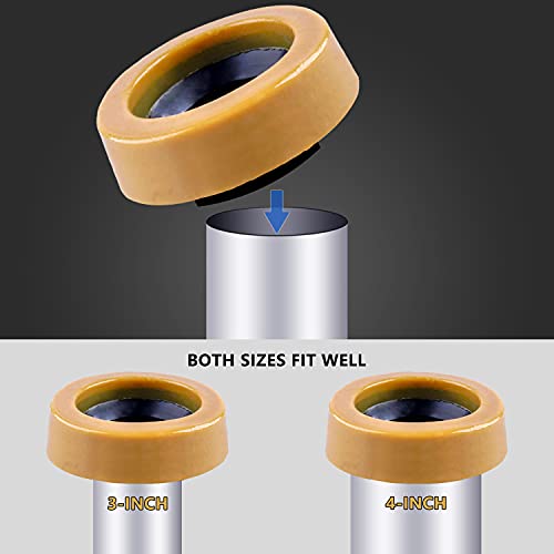 boeemi Extra Thick Wax Ring Toilet,with Flange and Bolts for Reinstallation of the Toilet, Fits 3-inch or 4-inch Waste Lines(2 PCS) - Image 5