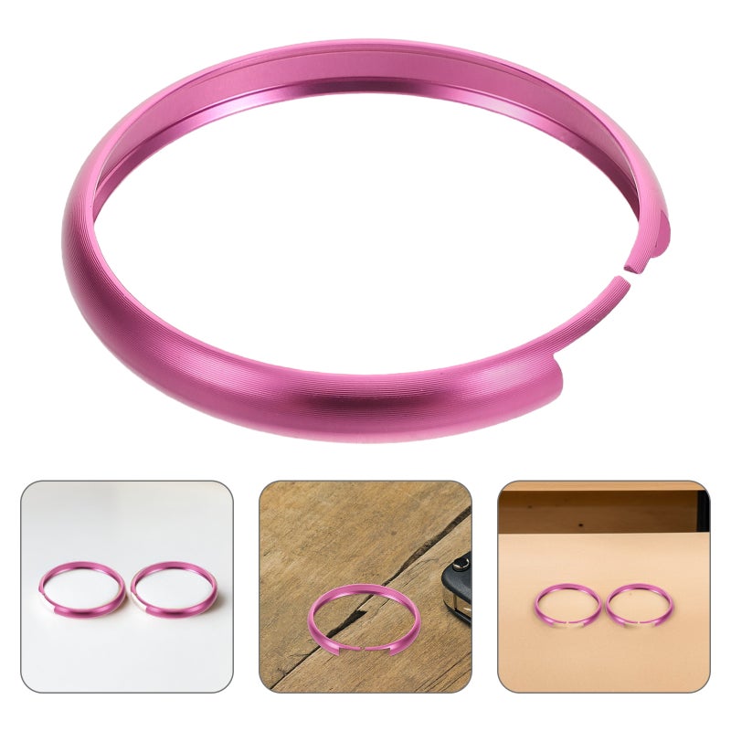 Key Rings For Car Keys Aluminium Alloy Remote Control Key Cover Ring Stylish Upgrade Daily Use 2Pcs - Image 5