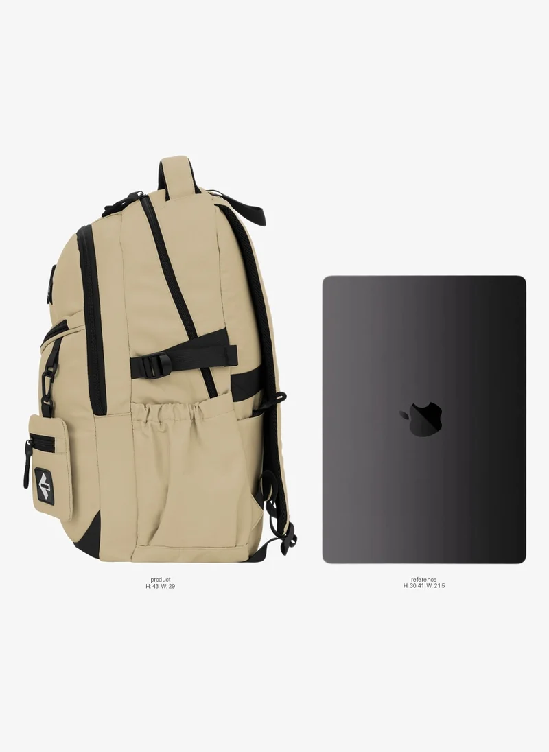 Parajohn Parajohn School Bag 19 Inch for Boys & Girls, Lightweight Backpack with Laptop Compartment, Spacious Storage & Side Bottle Pocket, Gold