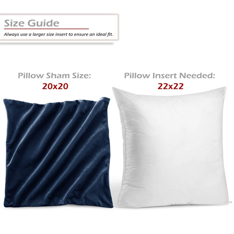 Nestl Throw Pillow Covers  Cozy Velvet Decorative Outdoor Pillow Covers 20X20 Inches  Soft Solid Cushion Covers for Sofa  Bed and Car  Set of 4 - Navy Blue - Image 2