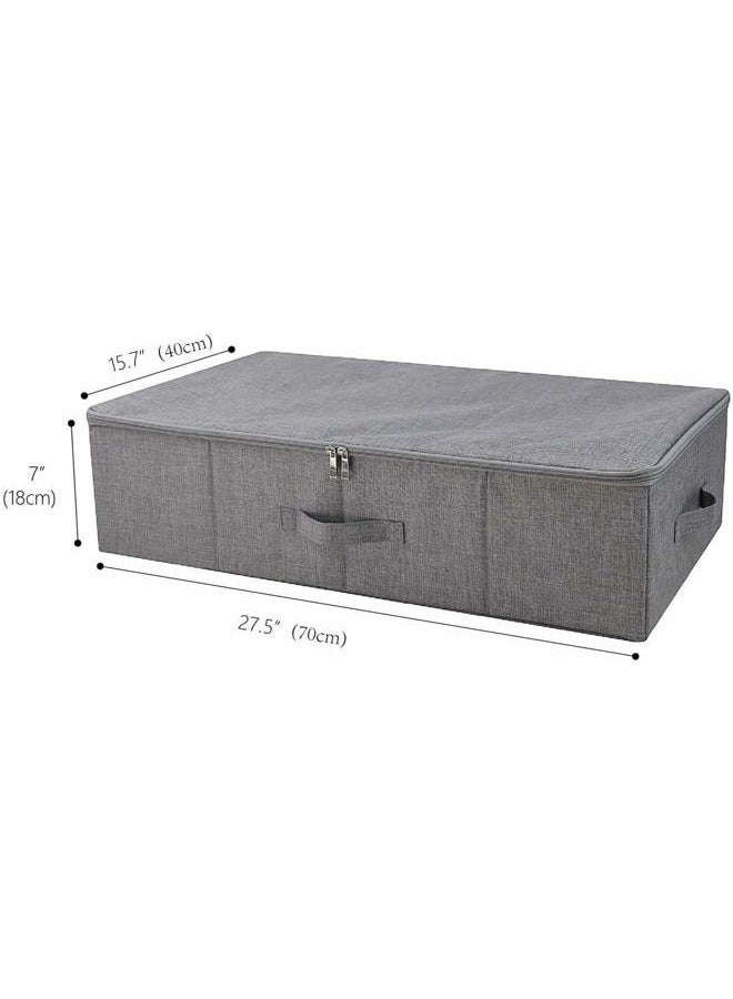 iwill CREATE PRO Folding Washable Dustproof Underbed Storage Bins for Closet, Wardrobe Clothing, Blankets, Duvets, Sweaters Organizer, Dark Gray, Pack of 3 - Image 2