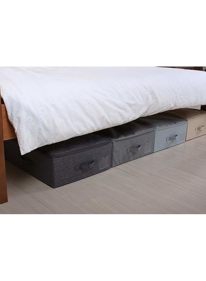 iwill CREATE PRO Folding Washable Dustproof Underbed Storage Bins for Closet, Wardrobe Clothing, Blankets, Duvets, Sweaters Organizer, Dark Gray, Pack of 3 - Image 5