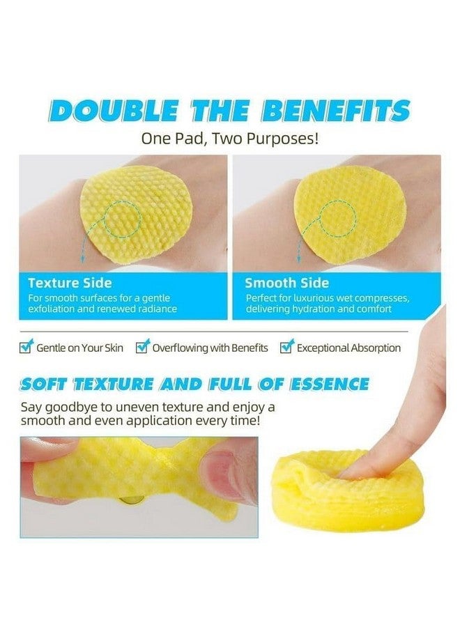 Kojic Acid andCleansing, Turmearic Cleansing Pads with Vitamin B5, Vitamin C, Turmeric Infused Foaming Exfoliating, Turmeric Lemon Chamomile for Face -60PCS (Pack of 1) (106 d) - Image 3