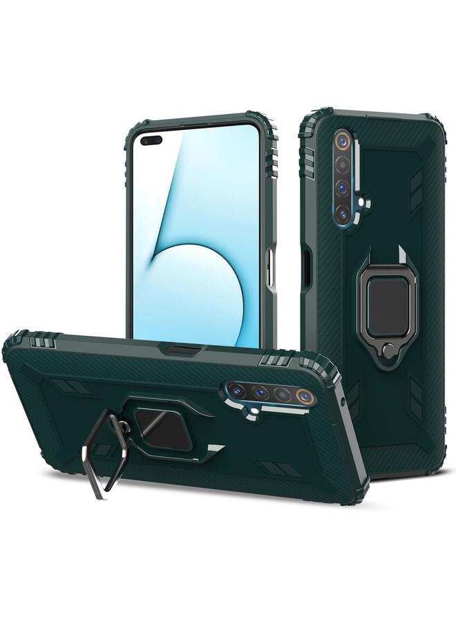erorex Case For OPPO Realme X50 & Realme X3 Carbon Fiber Protective Case with 360 Degree Rotating Ring Holder - Image 1