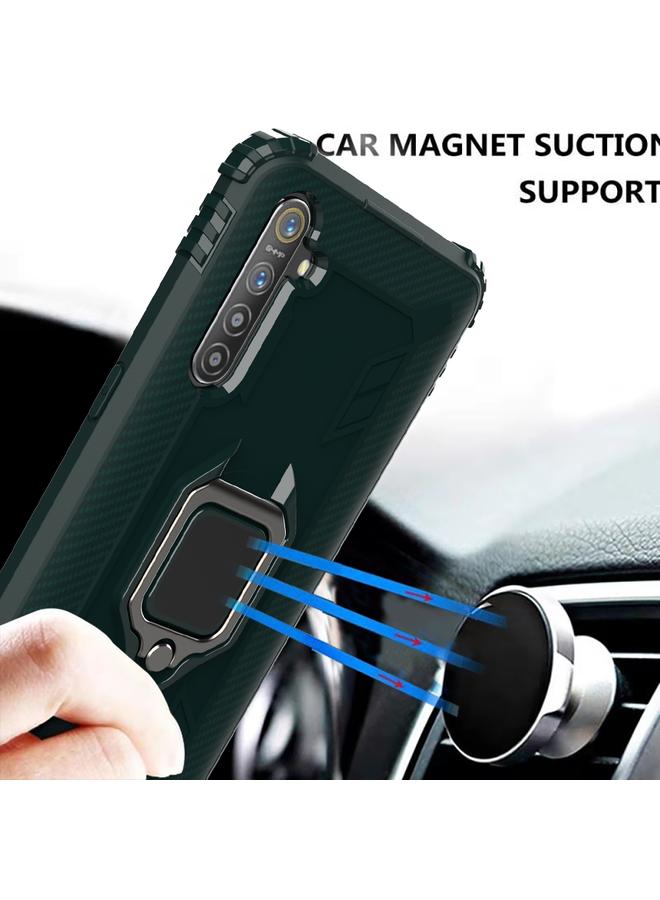 erorex Case For OPPO Realme X50 & Realme X3 Carbon Fiber Protective Case with 360 Degree Rotating Ring Holder - Image 3