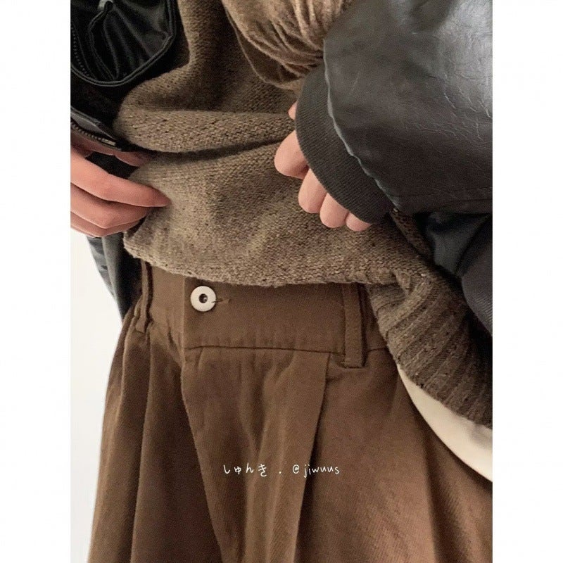 Explosions High-End Sense Pants Men'S And Women'S High Street Fashion Brand Vertical Sense Mop Pants Men'S Straight Wide Leg Pants 2024 - Image 5