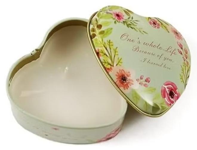 شمعة عطرية لطيفة على شكل قلب متعددة الألوان والأشكال - Image 1