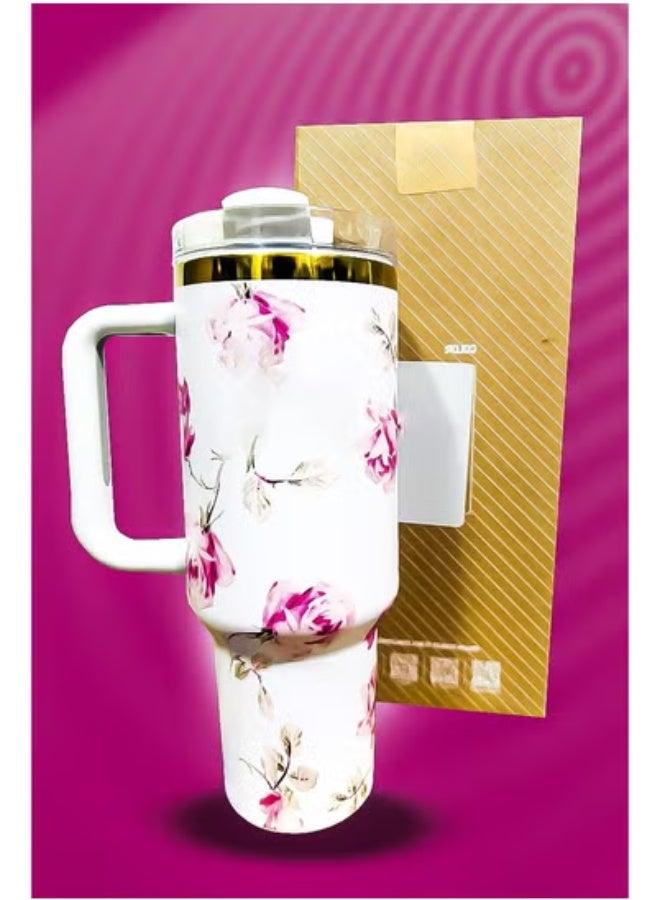 Stanley 40oz Tumbler – Limited Edition Stainless Steel Travel Mug with Reusable Straw | BPA-Free, Eco-Friendly & Dishwasher Safe | Double-Wall Vacuum Insulated for Hot 16hrs & Cold 24hrs | Leak-Proof FlowState Lid | Ergonomic Handle | Slim Base Fits Car Cup Holders | Durable Reusable Coffee Cup for Office, Travel, Gym, Hiking & Commute - Image 2