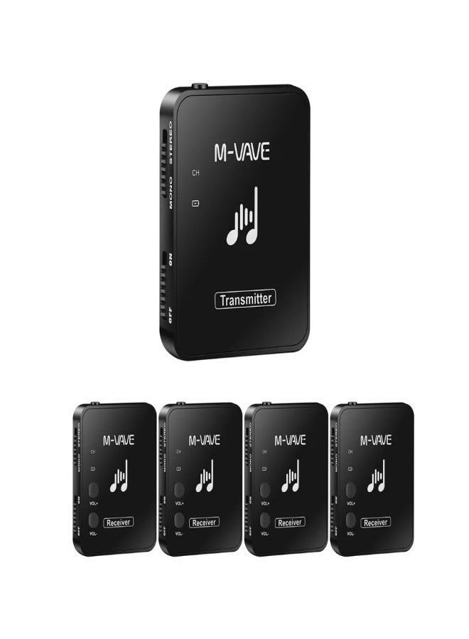 M-VAVE WP-10 2.4GHz Wireless Earphone Monitor Transmission System Rechargeable Transmitter & Receiver - Image 1