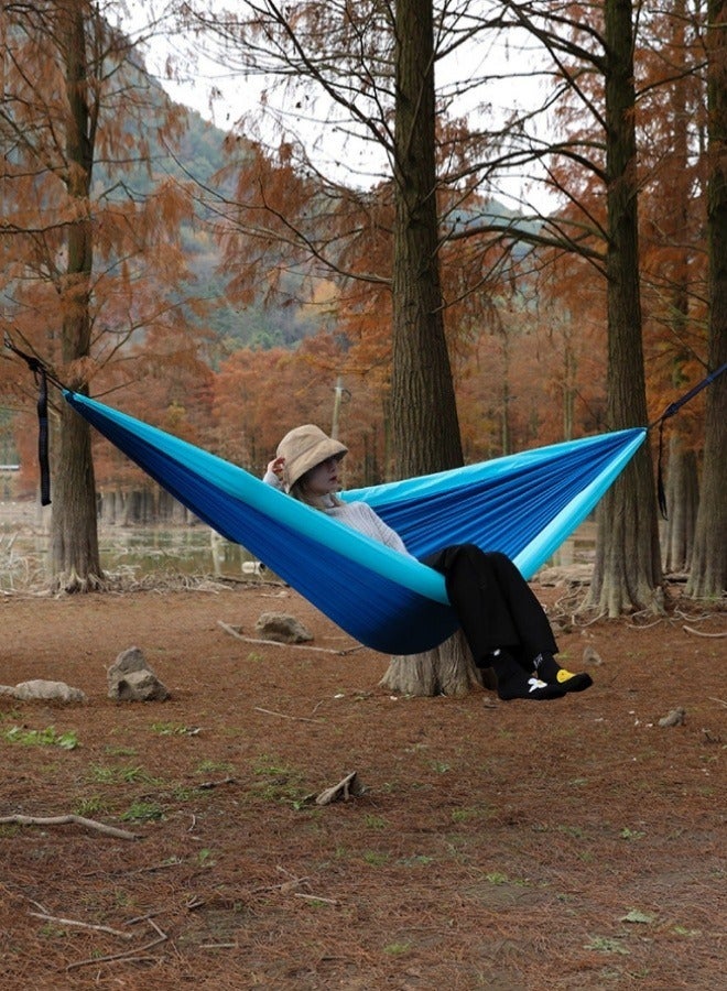 M MIAOYAN Double inflatable hammock outdoor swing for adults and children to prevent rollover in the wild camping and mosquito net hammock  - Image 1