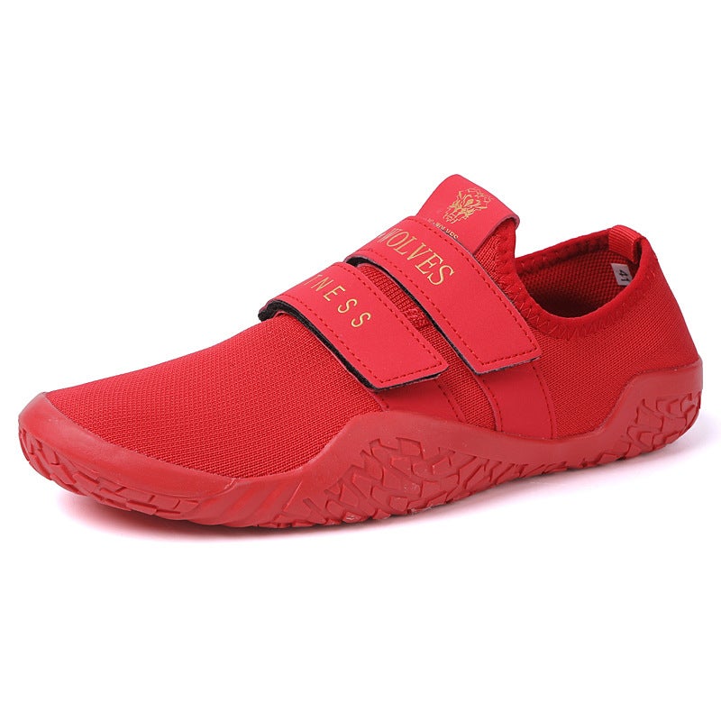 Generic Nine Wolf Fitness Squat Hard Pull Shoes Power Loft Running Bright Push Yoga Soft Bottom Indoor Barefoot Comprehensive Training Red 