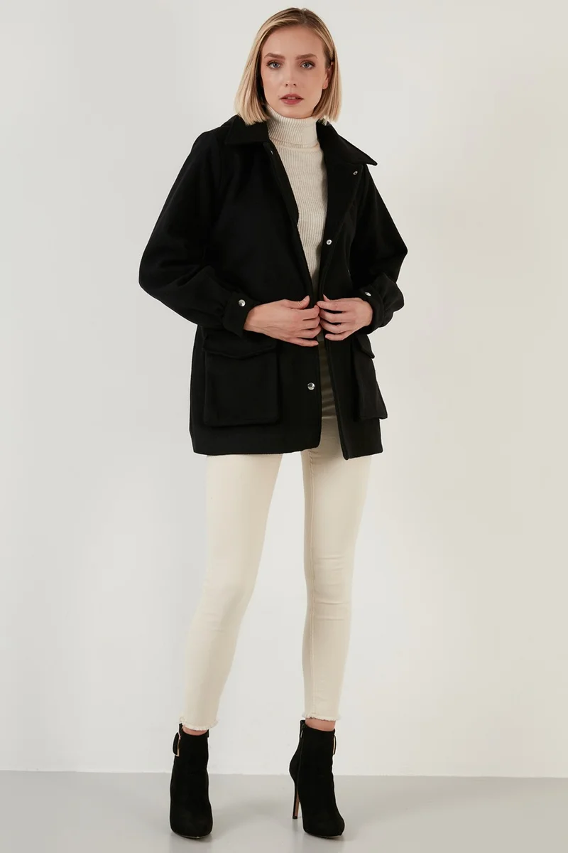 Lela Cotton Regular Fit Belted Hooded Coat Women's Coat 6380057