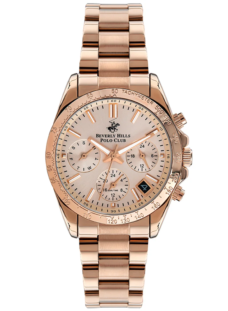 BEVERLY HILLS POLO CLUB Women's Chronograph Tonneau Shape Wrist Watch BP3204C.410 - 36 Mm