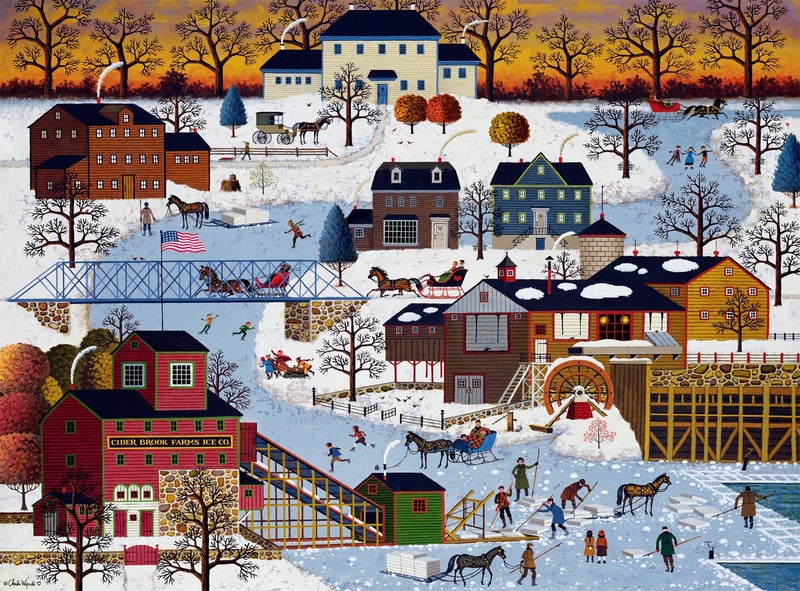 Buffalo Games - Charles Wysocki - Cider Brook Farms - 1000 Piece Jigsaw Puzzle for Adults -Challenging Puzzle Perfect for Game Nights - Finished Size is 26.75 x 19.75 - Image 1