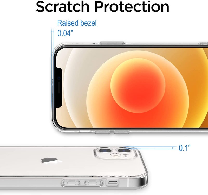 Nishtech غطاء خلفي شفاف هجين ناعم رفيع مضاد للغبار لجهاز آيفون 12 ميني 5G مع حماية الكاميرا - Image 4