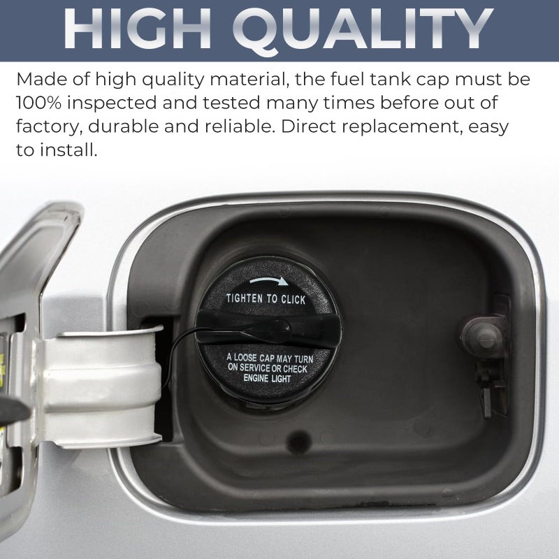 Manymiba Gas Cap, Fuel Cap for 2003-2018 Jeep Wrangler JK TJ, Liberty, Cherokee, Grand Cherokee, Compass, Commander, Patriot, 2000-2021 Ram 1500 2500 3500, Dodge, Avenger, Grand Caravan, Durango, 52030387AB - Image 4