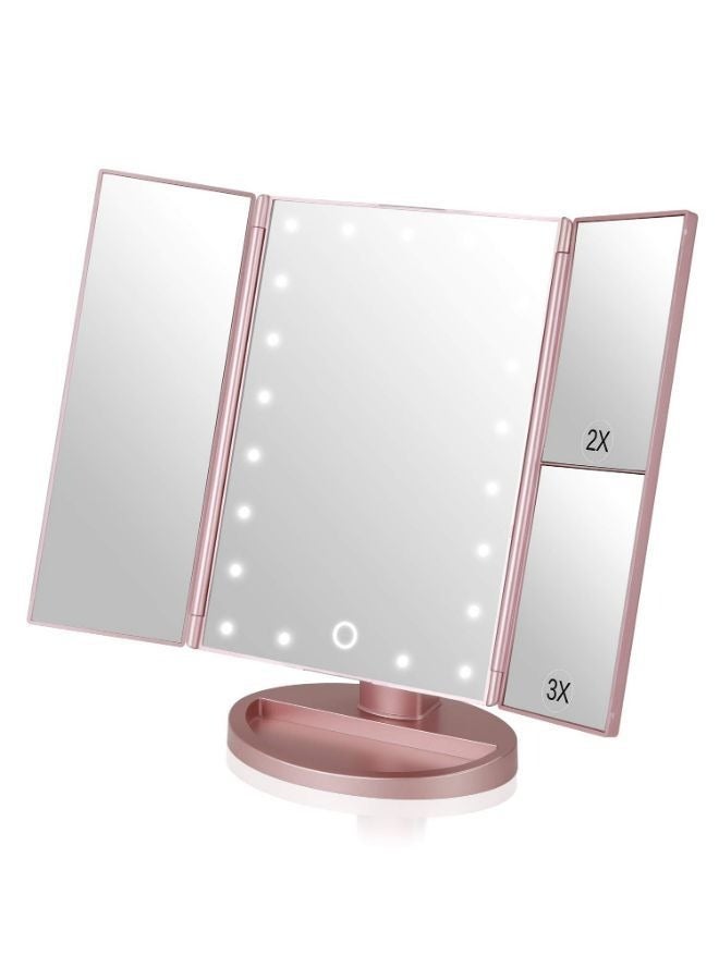 Nariele Touch Screen Tri-Fold Led Makeup Mirror - Image 1