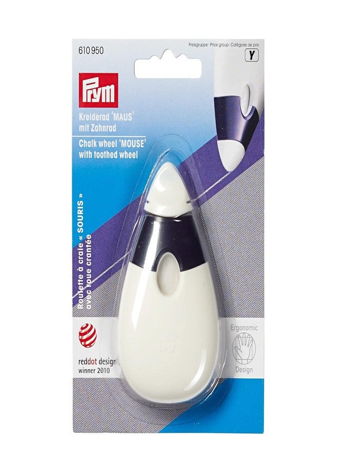 Prym Ergonomic Chalk Wheel Mouse, White - Image 1