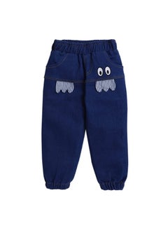 Hopscotch Hopscotch Cotton Boys Animal Print Sweatshirtjeans Set In Yellow Color For Ages 12-18 Months  - Image 4
