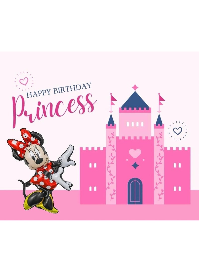 قطعة واحدة من بالونات ميني ماوس فويل مقاس كبير للفتيات هدية عيد ميلاد وحفلة استقبال المولود الجديد باللون الأحمر - Image 2