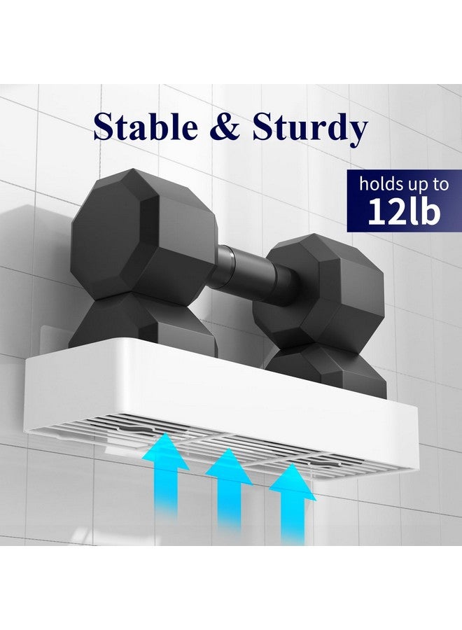 Kitsure Kitsure X-Large Shower Caddy - 2 Pack Adhesive Shower Organizer, Rustproof Stainless Steel Shelves, No-Drill Bathroom Organizers and Storage, White  - Image 4